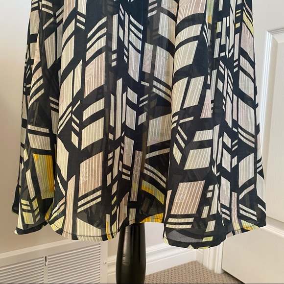 Sheer V-Neck Fit and Flare Dress - Picture 6 of 10